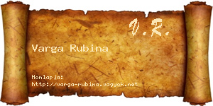 Varga Rubina névjegykártya