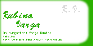 rubina varga business card